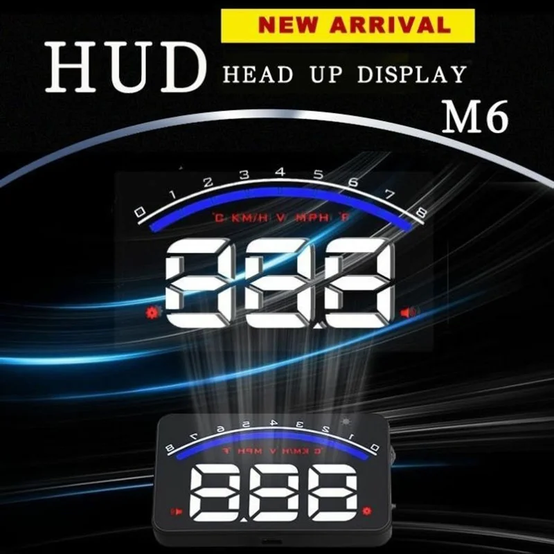 

Car M6 HUD Head Up Display OBD2 3.5 Inch Projector Auto Digital Car Driving Data Display Speed Warning Alarm Car Accessories