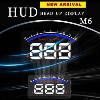 

Car M6 HUD Head Up Display OBD2 3.5 Inch Projector Auto Digital Car Driving Data Display Speed Warning Alarm Car Accessories