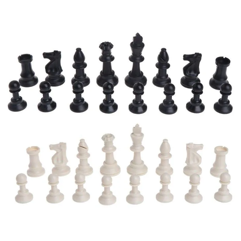 Игры шахматы фигурки компактные 32 шт Набор пластиковый подарок Замена ручной работы