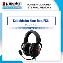 Kingston headset original hyperx cloud core, fone de ouvido para jogos, adequado para computador, celular e tablet, com microfone