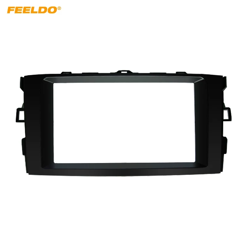 FEELDO Car Fascia Frame Adapter for TOYOTA Auris 2006-2012 Stereo 2DIN Plate Panel Dashboard Refitting Trim #HQ4866 | Автомобили и