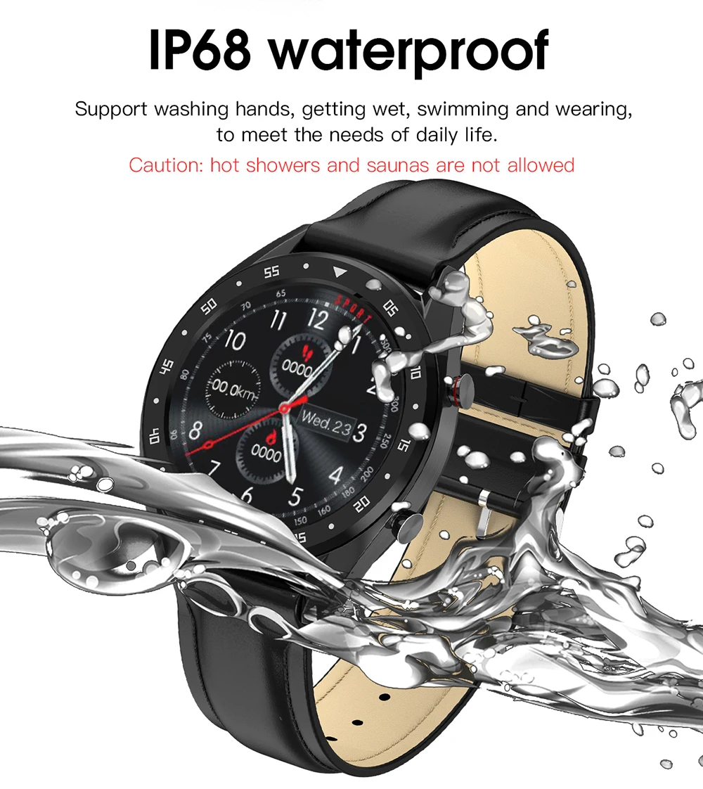 

L7 BlueTooth call Smart Watch ECG+PPG Heart rate Blood Pressure Monitor IP68 waterpoof Pedometer Sports Fitness Bracelet Men