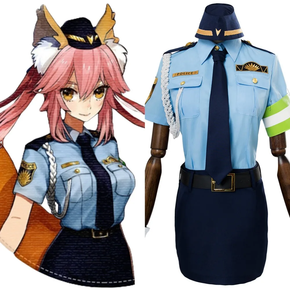 Fate Extella Link Косплей тамамо no Mae полицейский костюм Взрослый Женский Костюм
