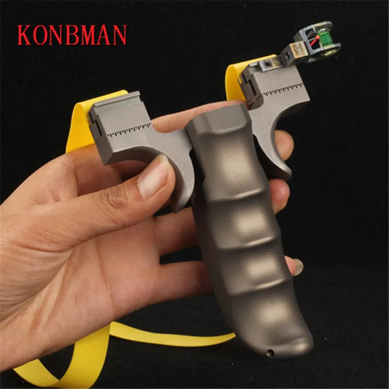 

Professional TC21 titanium alloy Slingshot Hunting Slingshot Catapult Flat Rubber Bands Slingshot Outdoor Shooting Sling shot