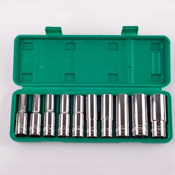 

10Pcs 1/2 Inch Drive Deep Air Impact Socket Set Wrench Adapter Drive Socket Converter Reducer 8/10/12/13/14/16/17/19/ 22/24Mm