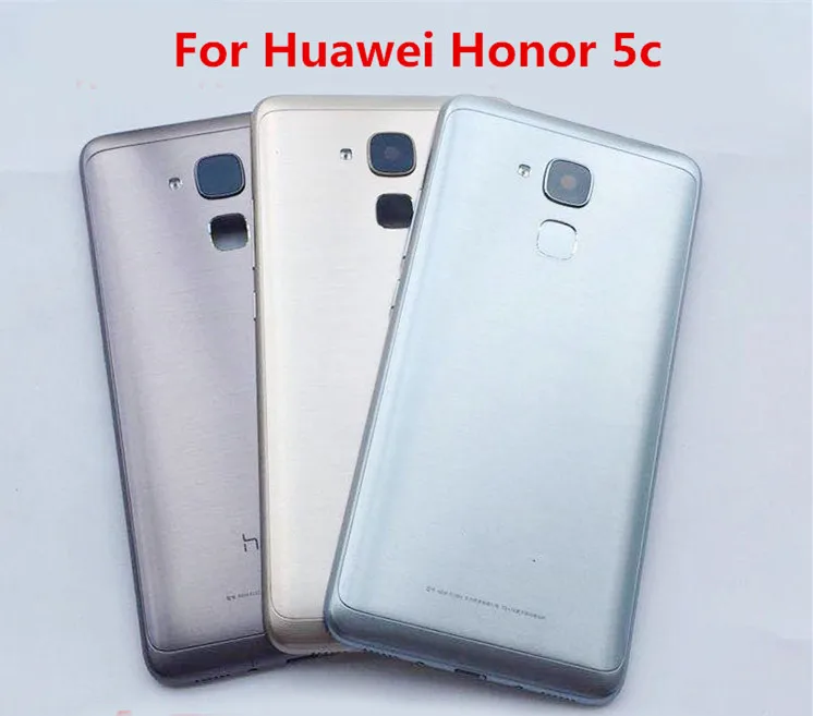 

Gift+ For Huawei Honor 5c With Power Volume Button with Fingerprint Hole Battery Door Back Cover Housing Case + front frame