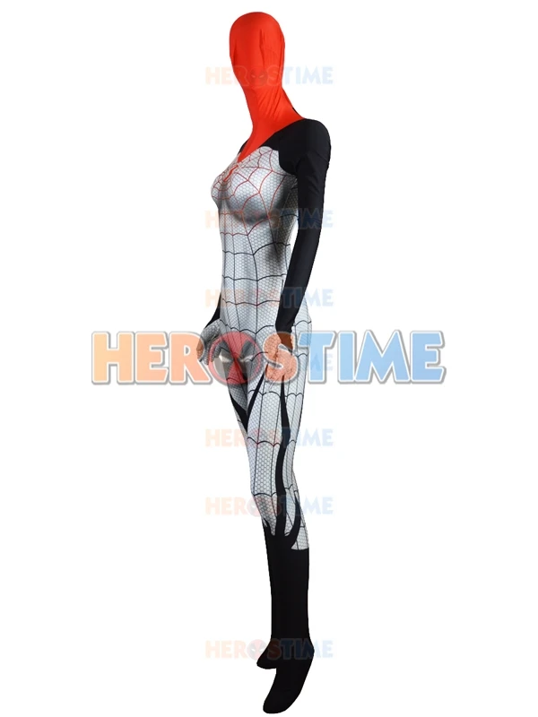 3D Original Movie Halloween Cosplay Spandex Spiderman Costume for Women,Silk Spider morph suit Silk Cindy Moon Spider Costume