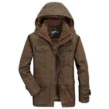 Толстая хлопковая зимняя куртка с капюшоном, парка для мужчин, съемная меховая куртка с капюшоном, мужские флисовые пальто, мужские повседневные пуховики