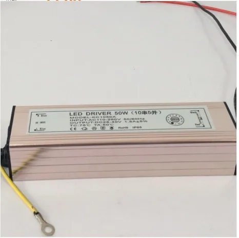 

2pcs 2014 50W Waterproof Integrated LED Driver Power Supply Constant Current AC110-265V 1500mA LED Bulb+2 year warranty