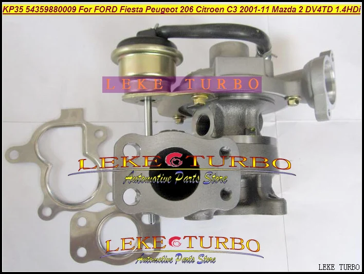 KP35 54359700009 54359880009 Turbo Турбокомпрессор для FORD Fiesta для peugeot 206 для Citroen C3 01-11 для Mazda 2 DV4TD 1.4L HDi