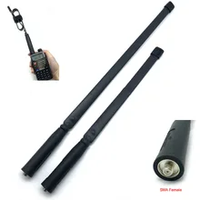 1PCS 33cm 48cm CS Tactical SMA Female Dual Band VHF UHF 144 430Mhz Foldable Antenna For
