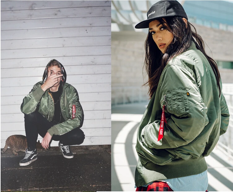 Aolamegs Men Bomber Jacket Thick Winter Military Motorcycle Ma-1 Flight Jacket Pilot Air Force Flying Jackets Baseball Uniform