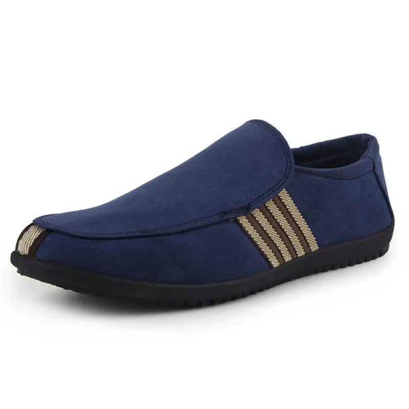 2017 Fashion Slip On Flat Breathable Casual Male Shoes, Striped Solid ...