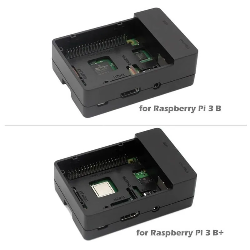 Elecrow Multifunctionele Kit Voor Raspberry Pi 3B + Case Met Koelventilator + Aluminium Heatsinks Black Box Shell Voor Raspberry pi 3/2/B +