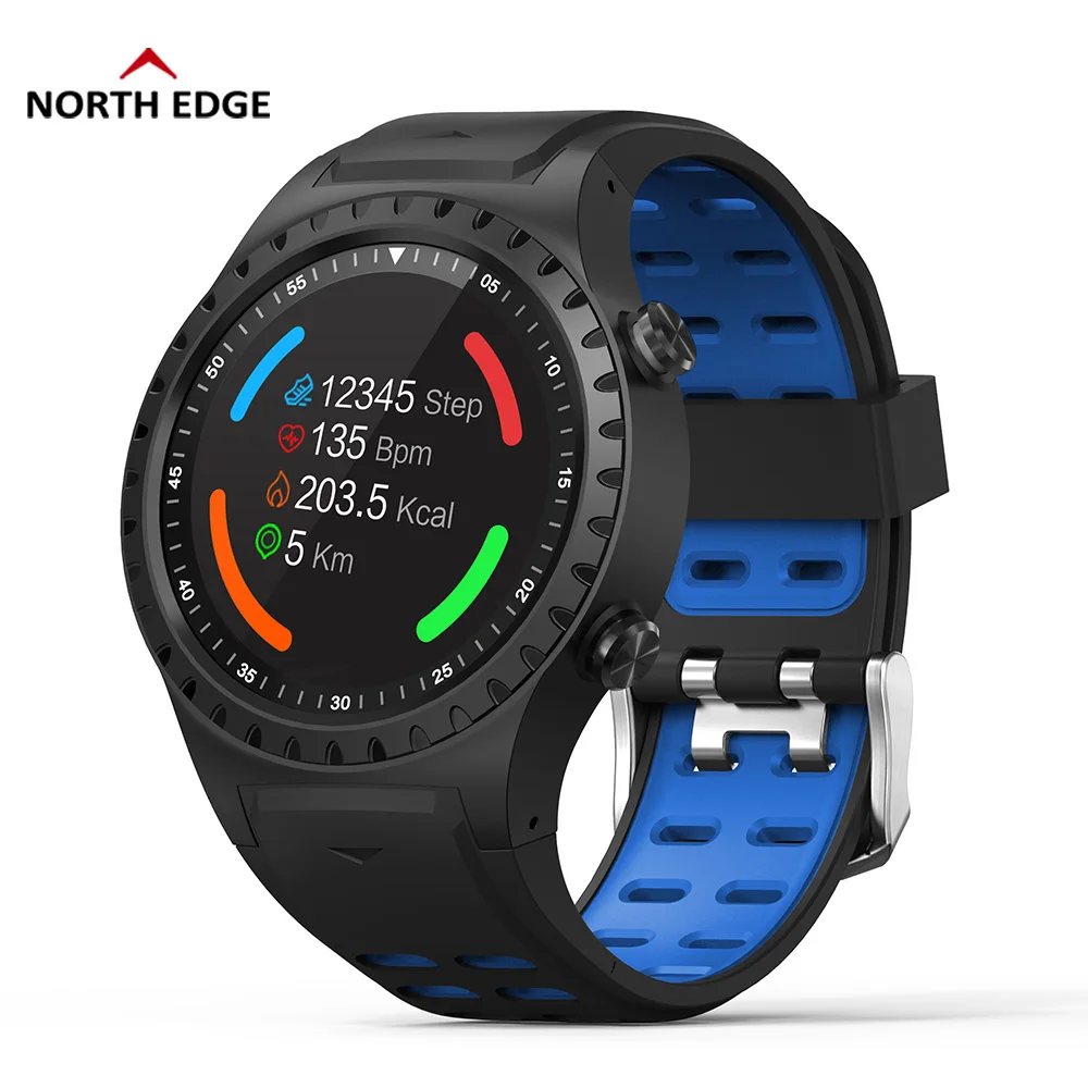 

North Edge Running Smart Watch GPS Bluetooth Call Compass Digital Watch IP67 Waterproof Multiple Sport Mode Altitude Heart Rate