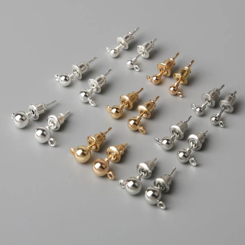 Wholesale 50Sets/pack Stud Earring Back Post Stopper Earring Plug
