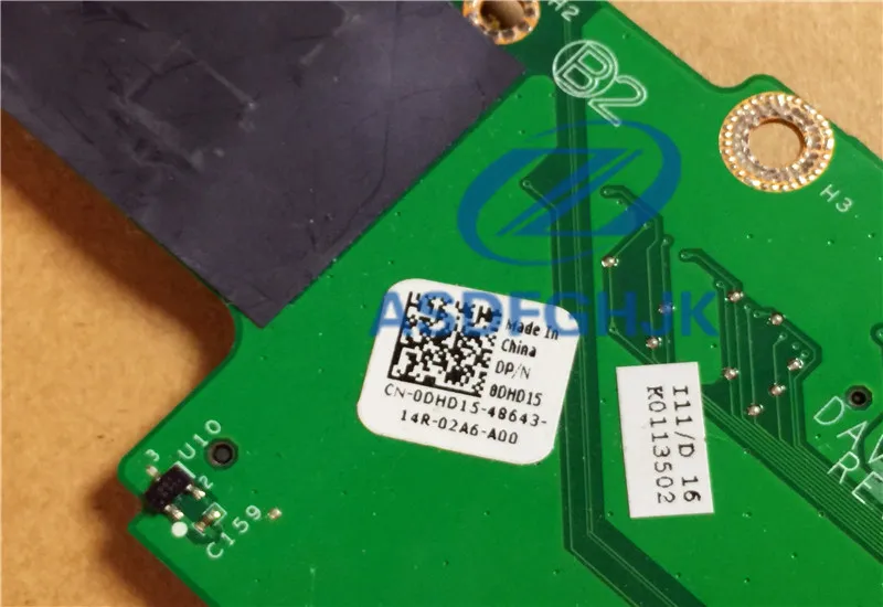 Dell DHD15 Vostro 1014 1015 I//O USB Firewire SD Card Reader Board CN-0DHD15