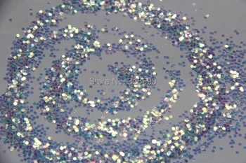 

1mm White Holographic Glitter circle Round glitters for Glitter Nail Art and Glitter Crafts nail art Supplies