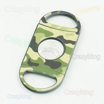 

Cohiba Army Green Plastic Handle Stainless Steel 2 Blade Pocket Cigar Cutter