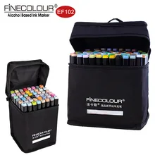 Finecolor – marqueurs à base d'alcool, 72 couleurs, pinceau à double pointe, dessin graphique coloré, Design technique, ensemble de croquis d'art Ef102