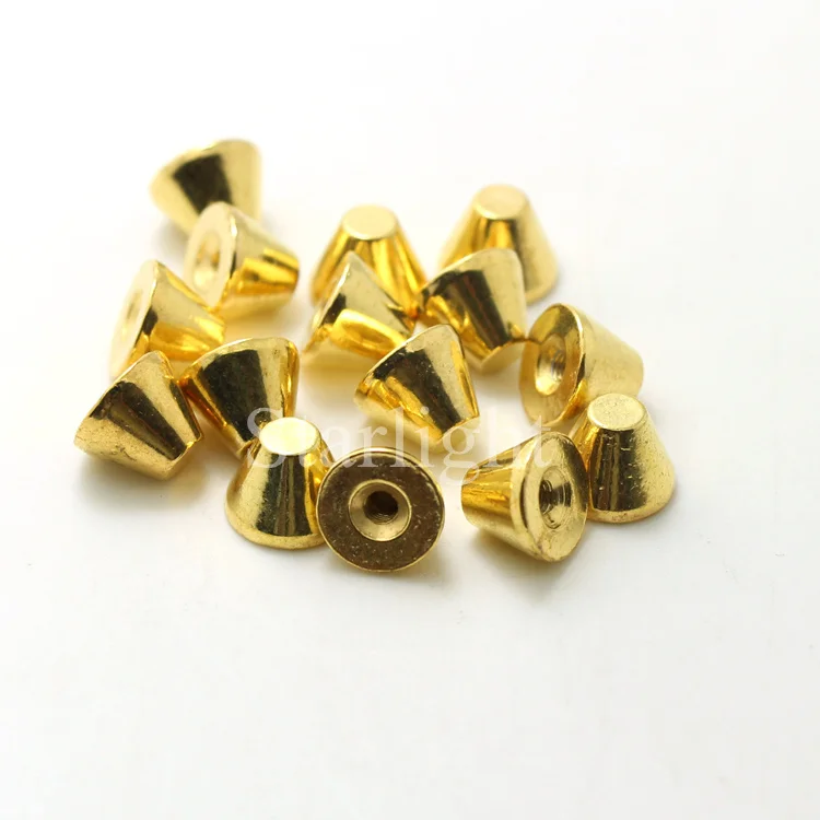 Buy 50pcs 11*8mm Golden Metal Bullet Rivet Spikes And