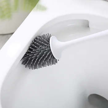 

Floor-Standing Or Wall-Mounted Toilet Brush Set With Base Toilet Cleaning Long TPR Bathroom Brush For Toilet WC Accessories