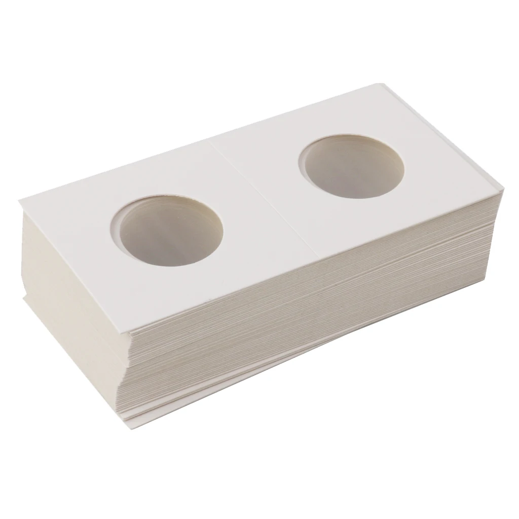 New 50pcs 2x2 Cardboard Coin Collection Flips Holders Storage 29mm