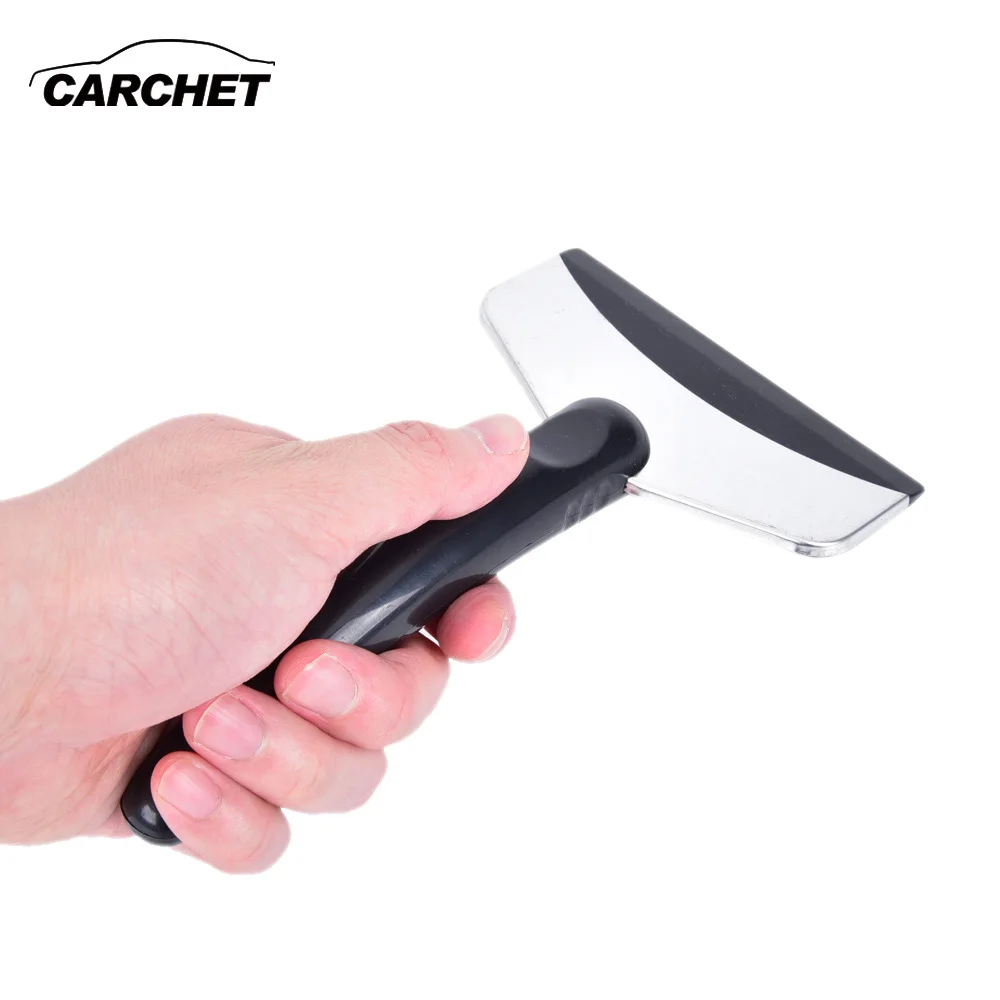 CARCHET Car Windshield Snow Shovel Stainless Steel Cleaning Tools Handle Removing Tool Ice Removal Cleaning Tool Black           (3)