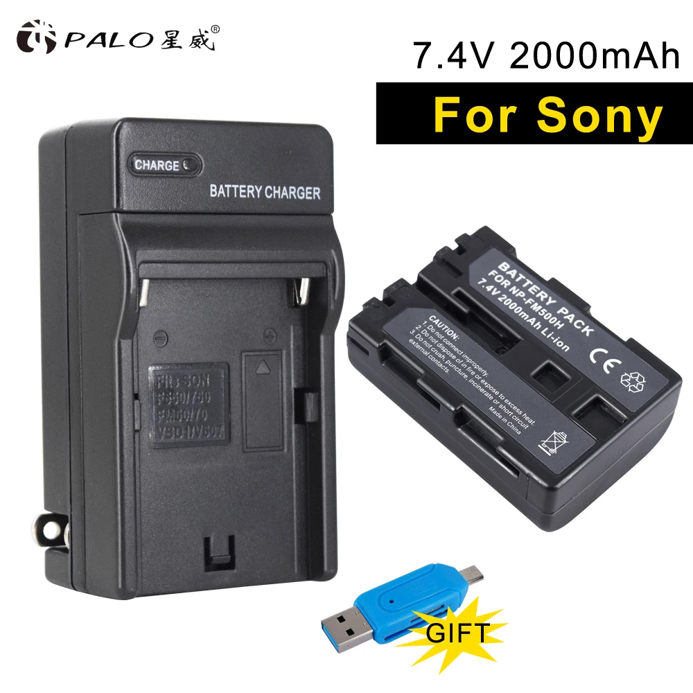 

PALO NP-FM500H 2000mAh 1pcs digital camera battery+charger for SONY a200 a200k a200w a300 a350 a450 a500 a550 a700 a850 a900 ect