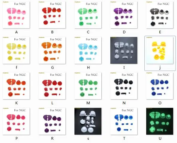 ChengHaoRan 1 комплект прозрачный желтый для NGC шляпка аналогового стика кнопки клавиатуры Y X A B Z кнопки для Gamecube джойстик контроллер