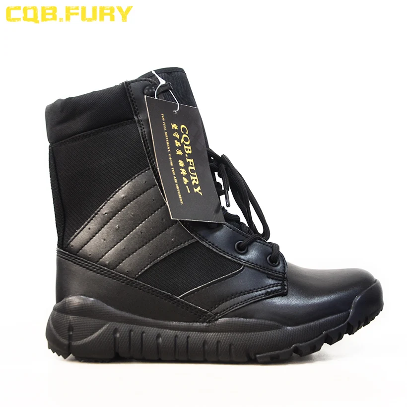 CQB. FURY мужские черные тактические армейские ботинки из коровьей замши для пустыни