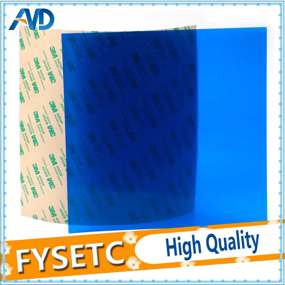 

1pc 220*220mm PEI Frosted Blue Build Surface Polyetherimide Cold Sheet With 3M 468MP Adhesive for Wanhao i3 Anet A8 A6