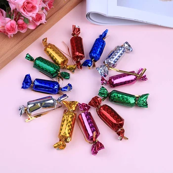 

12pcs Christmas Sweet Fake Candy Adornment Xmas Multicolor Candy Hanging Ornaments Home Party Festival Christmas Accessories