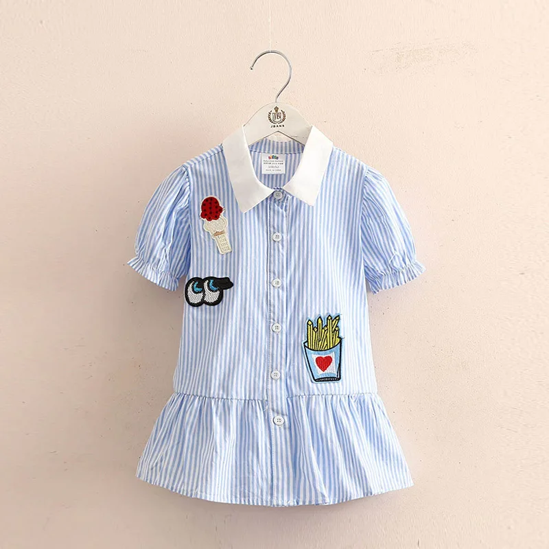 

Baby striped dress 2019 summer Korean version of the new girl children's clothing children's dress qz-4683