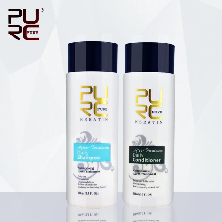 PURC 100 ml шампунь и ежедневный кондиционер для после обработки кератина