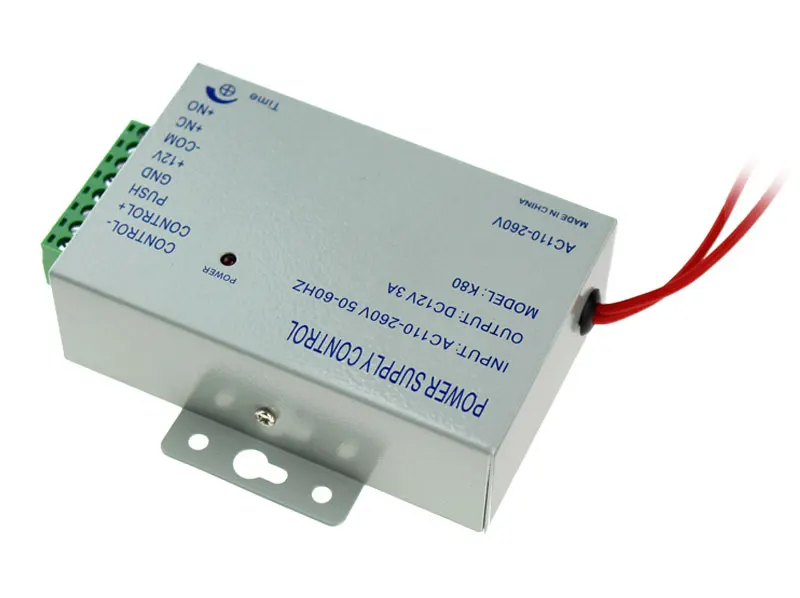 Источник питания с контролем доступа K80 выключатель питания DC 12V 3A AC 110~ 260V для всех типов система контроля доступа дверной замок с задержкой времени