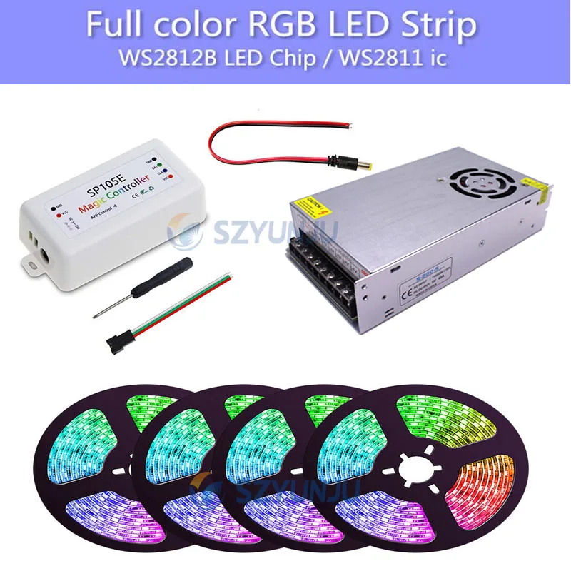 5 м-20 м комплект WS2812B 30 светодиодный s/m RGB Мечта полноцветная умная Пиксельная