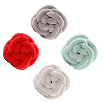 

Ins Knotted Ball Rose Type Knotted Cushion Personalized Diy Hand Personalized Custom Rose Pillow