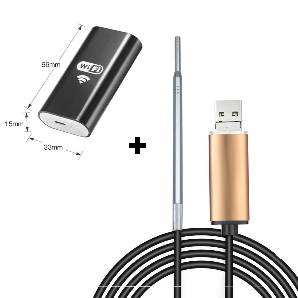

Low Temperature WIFI Endoscope 5.5mm Lens Ear Nose Medical USB Endoscope Borescope Inspection Otoscope Camera for IOS Android PC