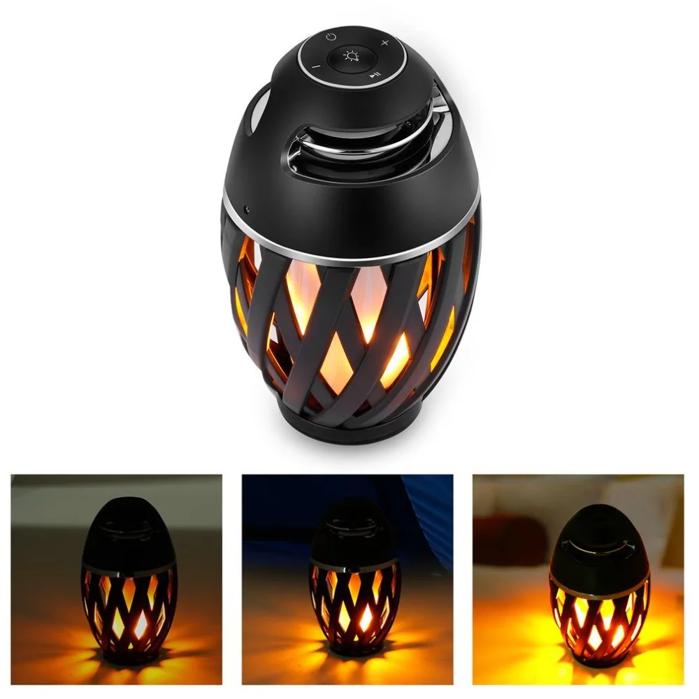 

Wireless Bluetooth Speaker Outdoor Portable Stereo Speaker Sound Waterproof for Dancing Party 96 LED Flame Atmosphere Lamp