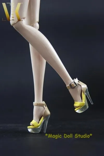 [FR100] Новинка,, 12 дюймов, модная королевская обувь# Прозрачный каблук, обувь для 12 дюймов, модная королевская кукла Momoko