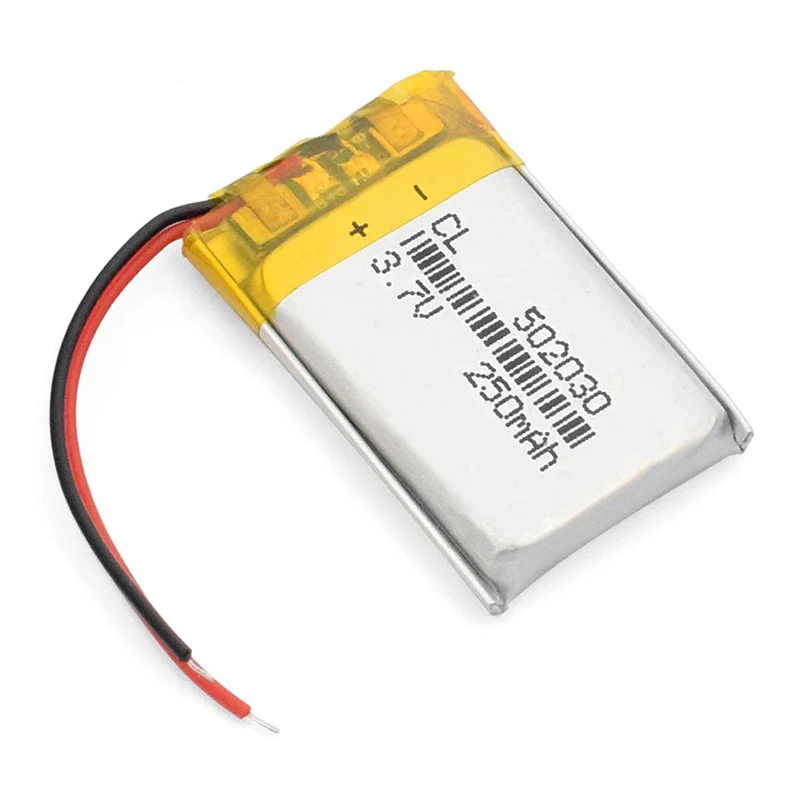 

1pcs 3.7V 250mAH 502030 Polymer Lithium battery Polymer Lithium ion Battery Rechargeable Digital Battery
