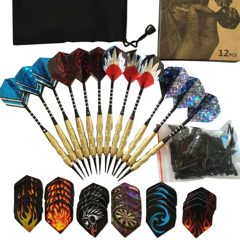 

18g 12pcs/Set Safe Soft Needle Tip Professional Darts extra Gift include 30pcs Flights +100pcs Soft Tip Indoor Dart Game