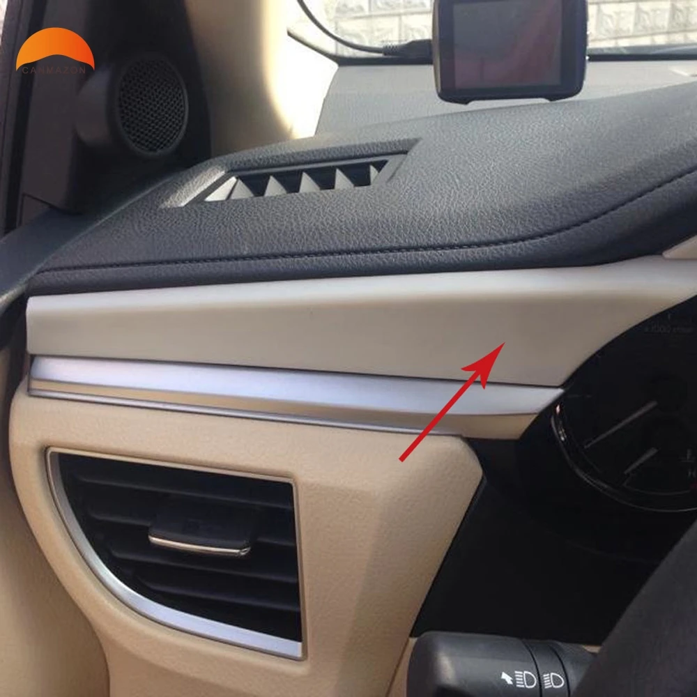 For Toyota Corolla 2014 ABS Matte Car Styling Decorative Interior Front Center Console Cover Trim Auto Parts Accessories 4pcs For Toyota Corolla 2014 ABS Matte Car Styling Decorative Interior Front Center Console Cover Trim Auto Parts Accessories 4pcs