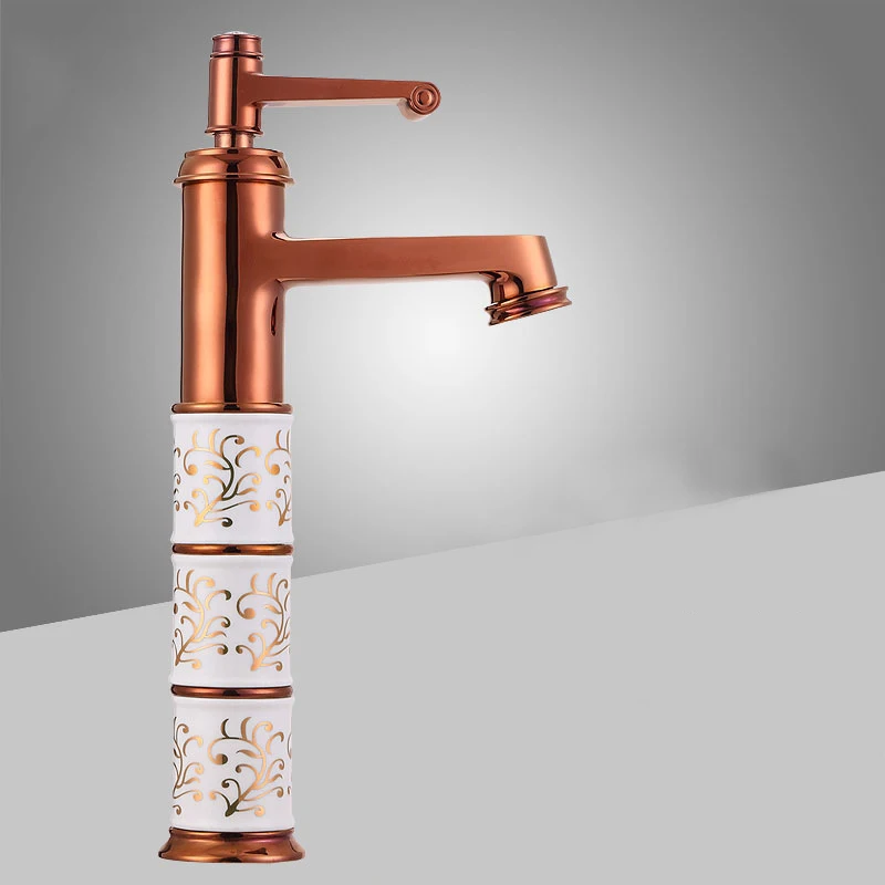 

Brass Basin Faucets Bathroom Faucet Gold Mixer Tap Single Handle Hot & Cold Washbasin Tap torneiras banheiro
