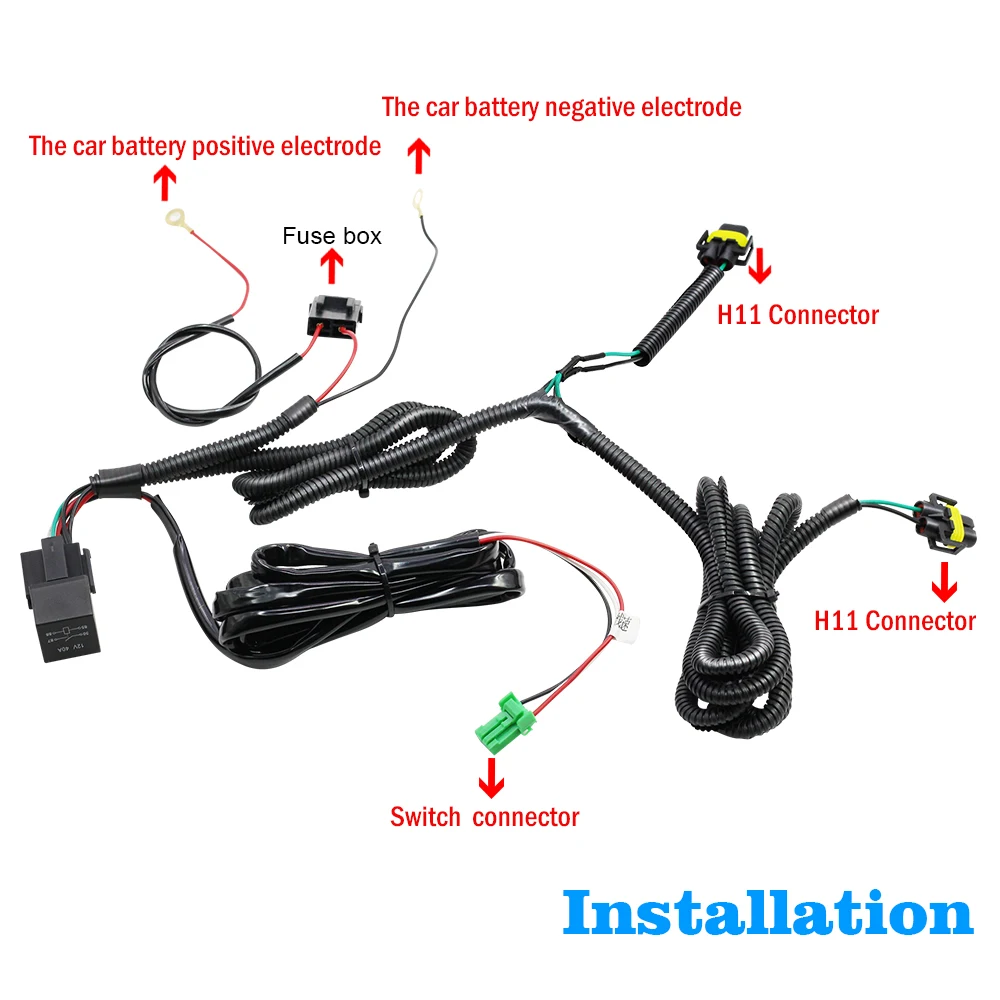 Cawanerl противотуманный светильник жгут проводов H11 разъем провода+ переключатель со светодиодный индикатор на реле для Toyota Corolla RAV4 Lexus RX GS ES IS