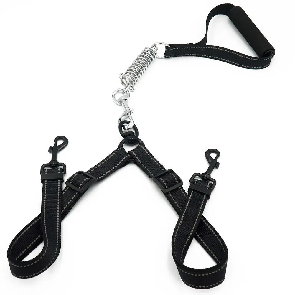 Double Dog Leash Safety Walking Training Pet Lead Leash For 2 Dogs