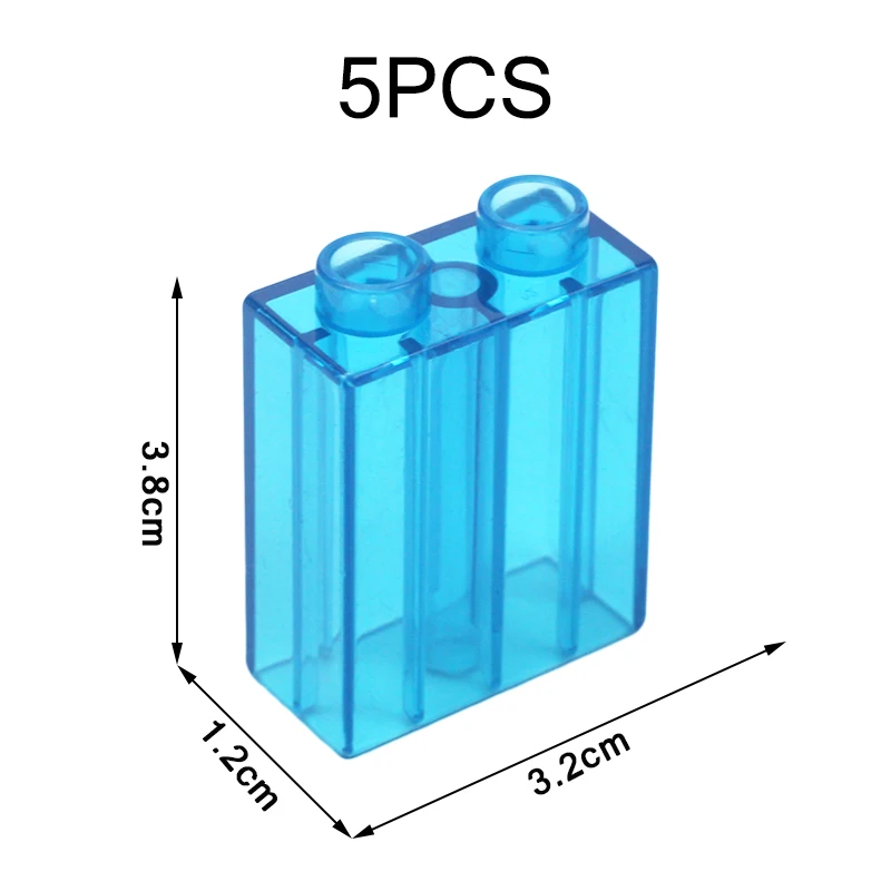 Большие строительные блоки оригинальные океанские животные Пингвин рыба полярные аксессуары в виде мишки совместим с Duplo Кирпичи DIY игрушки для детей - Цвет: 5pcs transparent