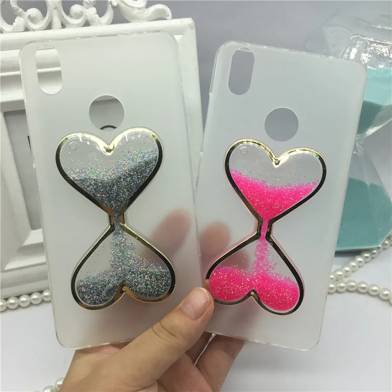 

Dynamic Liquid Glitter Sand Case for BQ Aquaris X / X Pro Quicksand Heart back Cover Coque Hourglass Wine Glass Perfume Cases