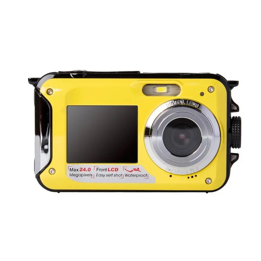 

Dual Screen Camera Waterproof HD Digital 5m waterproof lithium battery Set about 130g Camera 16X DV Recorder